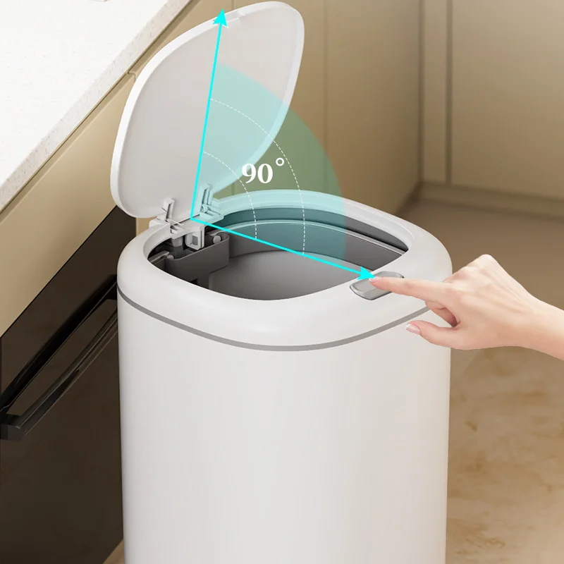 더블 오픈 핸드 프레스 타입 쓰레기통, 대용량, 거실 종이 바구니, 주방 욕실 쓰레기통