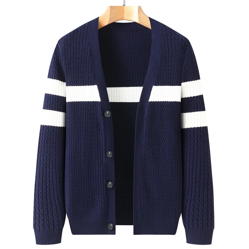 

New Arrival Fashion Super Large Autumn Men's V-neck Knitting Coat Men's Cardigan Sweater Plus Size L XL 2XL 3XL 4XL 5XL 6XL 7XL