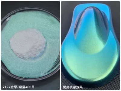 25g 무지개 빛깔의 화이트 고스트 카멜레온 안료 컬러시프트 자동차 페인트 안료 파우더 - 멀티 컬러 시프팅 효과
