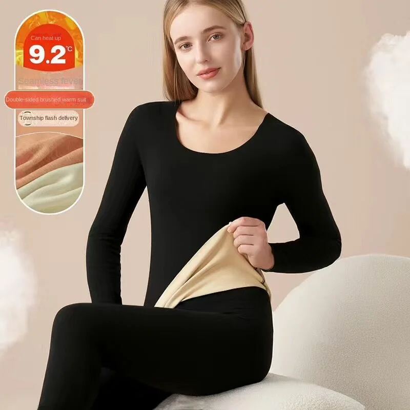 LANBAOSI Womens thermisch ondergoed set, winter warme lange mouw