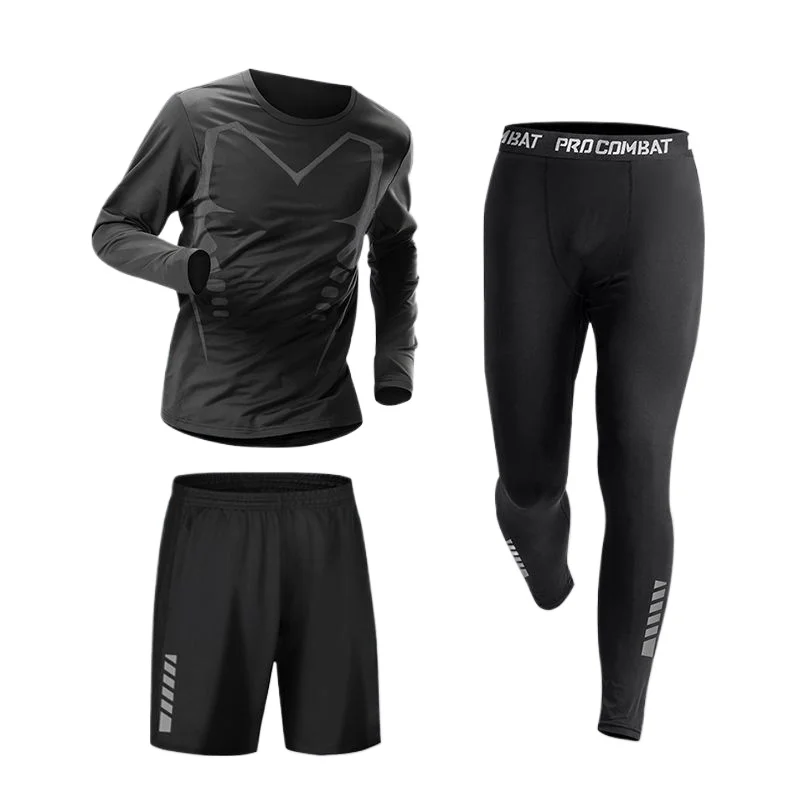 남성 스포츠웨어 1-5 PCS 세트 운동복 스포츠 슈트 남성 스포츠 빠른 건조 러닝 세트 조깅 트레이닝 체육관 피트니스 운동