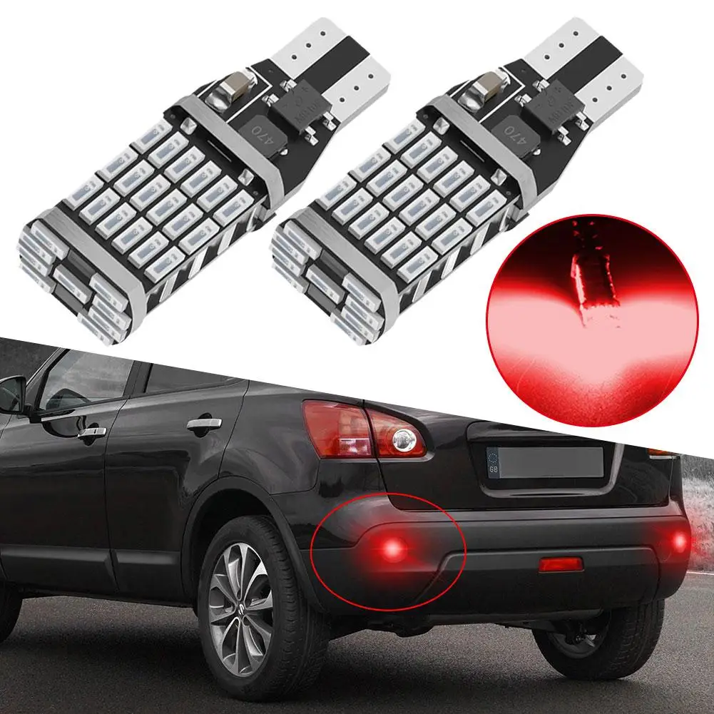 

2PCS Superior LED T15 W16W 45 SMD 4014 Car Auto Reversing Lamps Stop Light Back up Lights Reverse Bulb