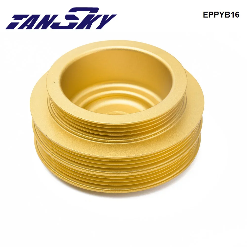 Tansky Crank Underdrive Engine Pulley Gold For Honda Civic 92-00 B16 Z0132 B16A B18C Light Weight EPPYB16