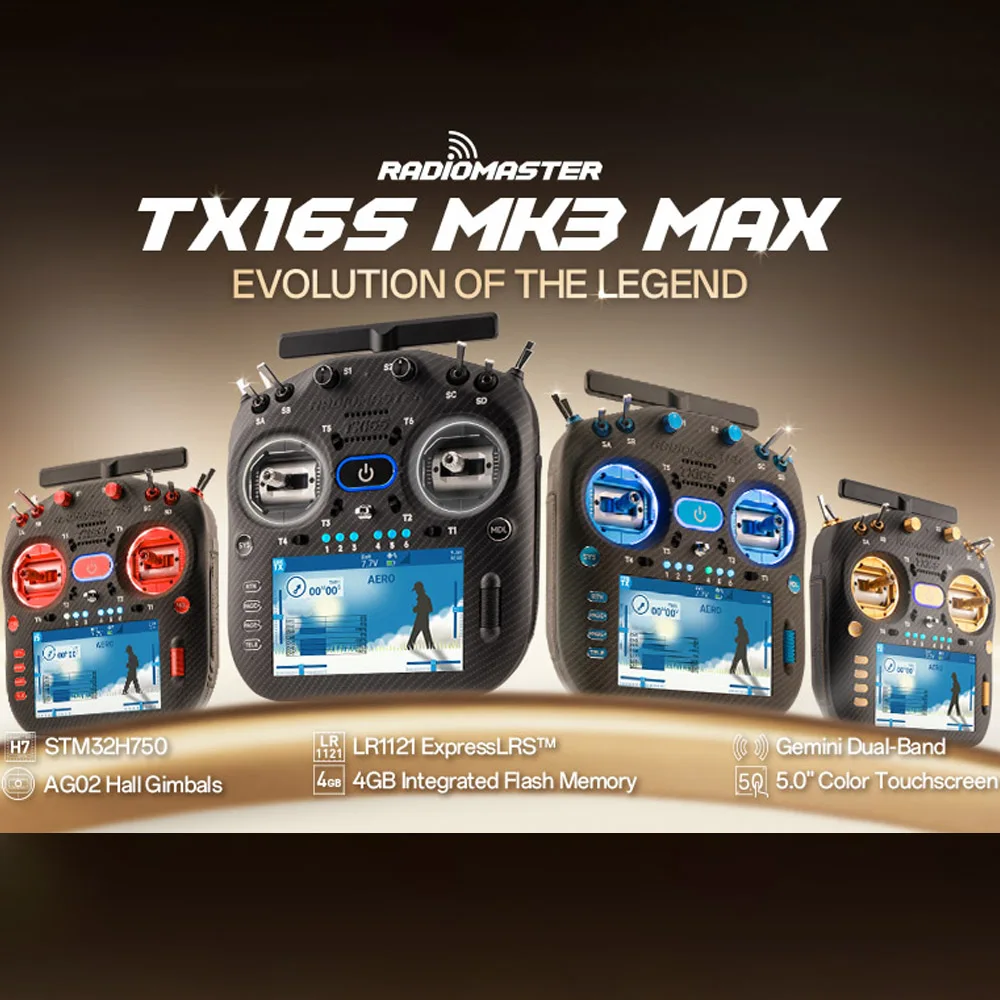 RadioMasterTX16SMK3DualBandAntennaGeminiRadioControllerAG01ELRSVersionforFPVDroneTransmitterwithEdge/OpenTX