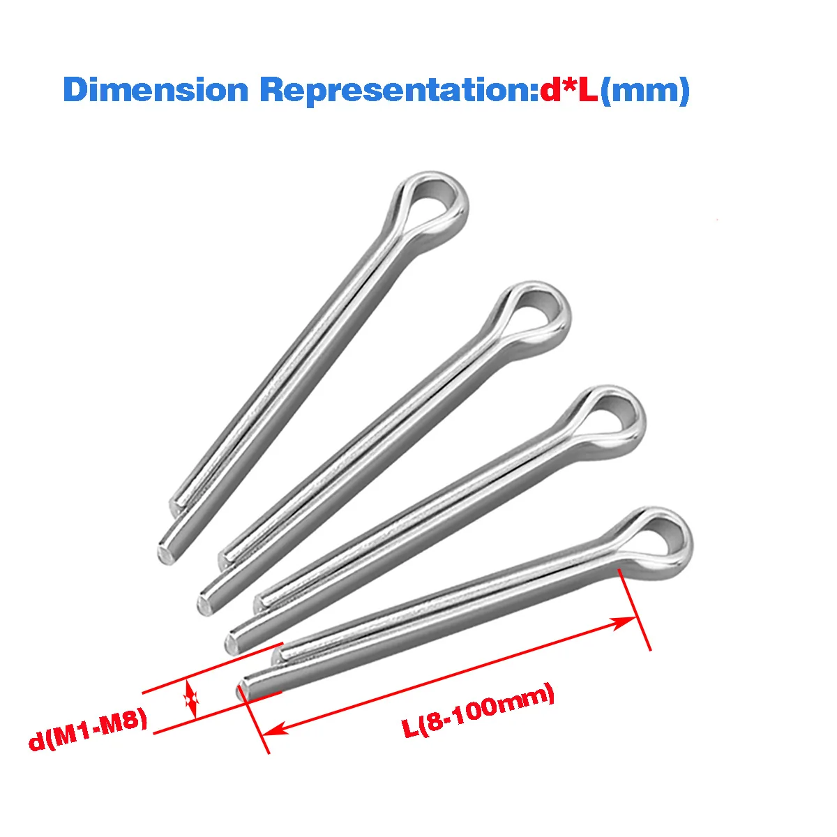 304 Stainless Steel / Carbon Steel Cotter Pin / r Pin / b Pin / Locating Pin M1M2M3M4M5M6M8