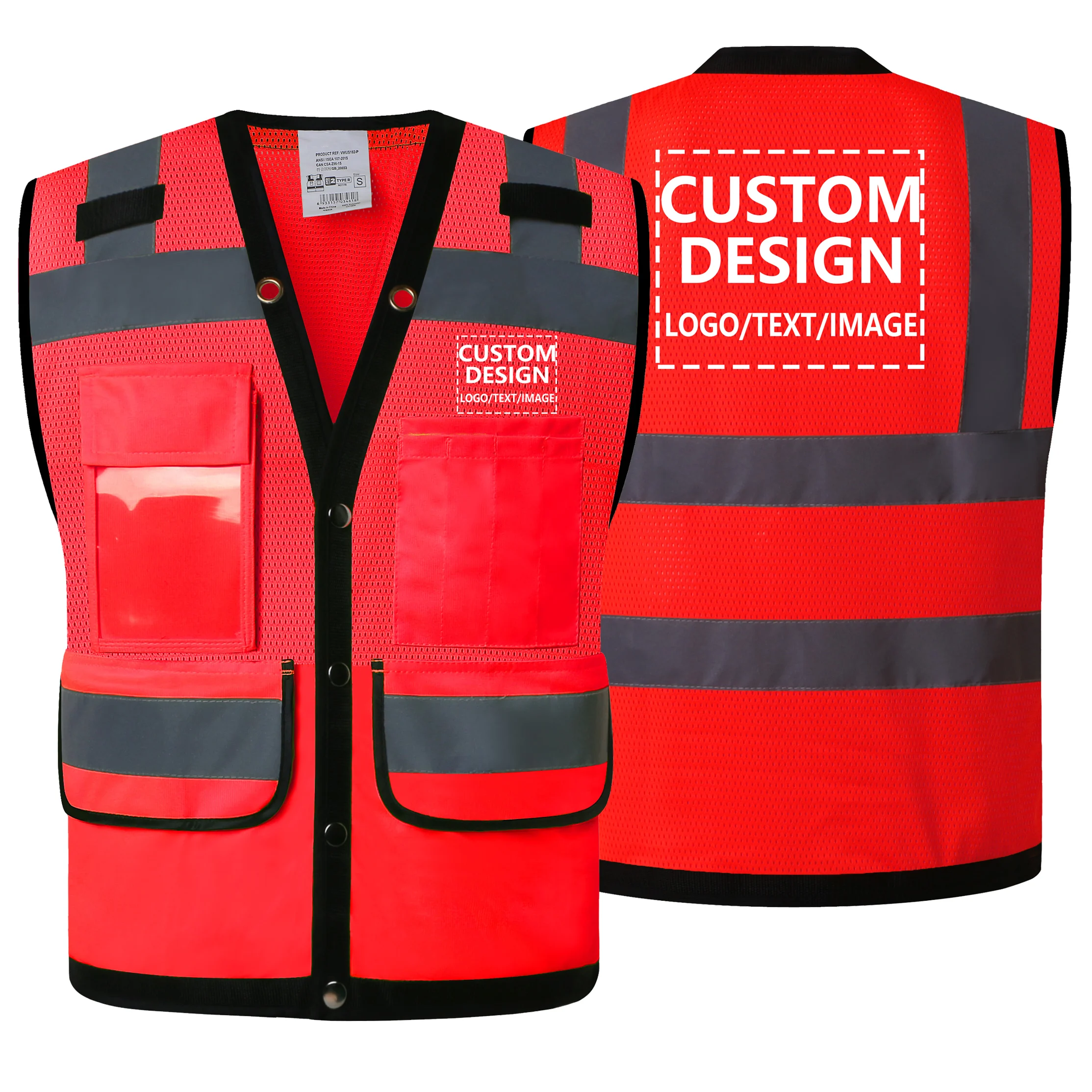Customize Reflective Safety Vest for Men High Visibility Workwear