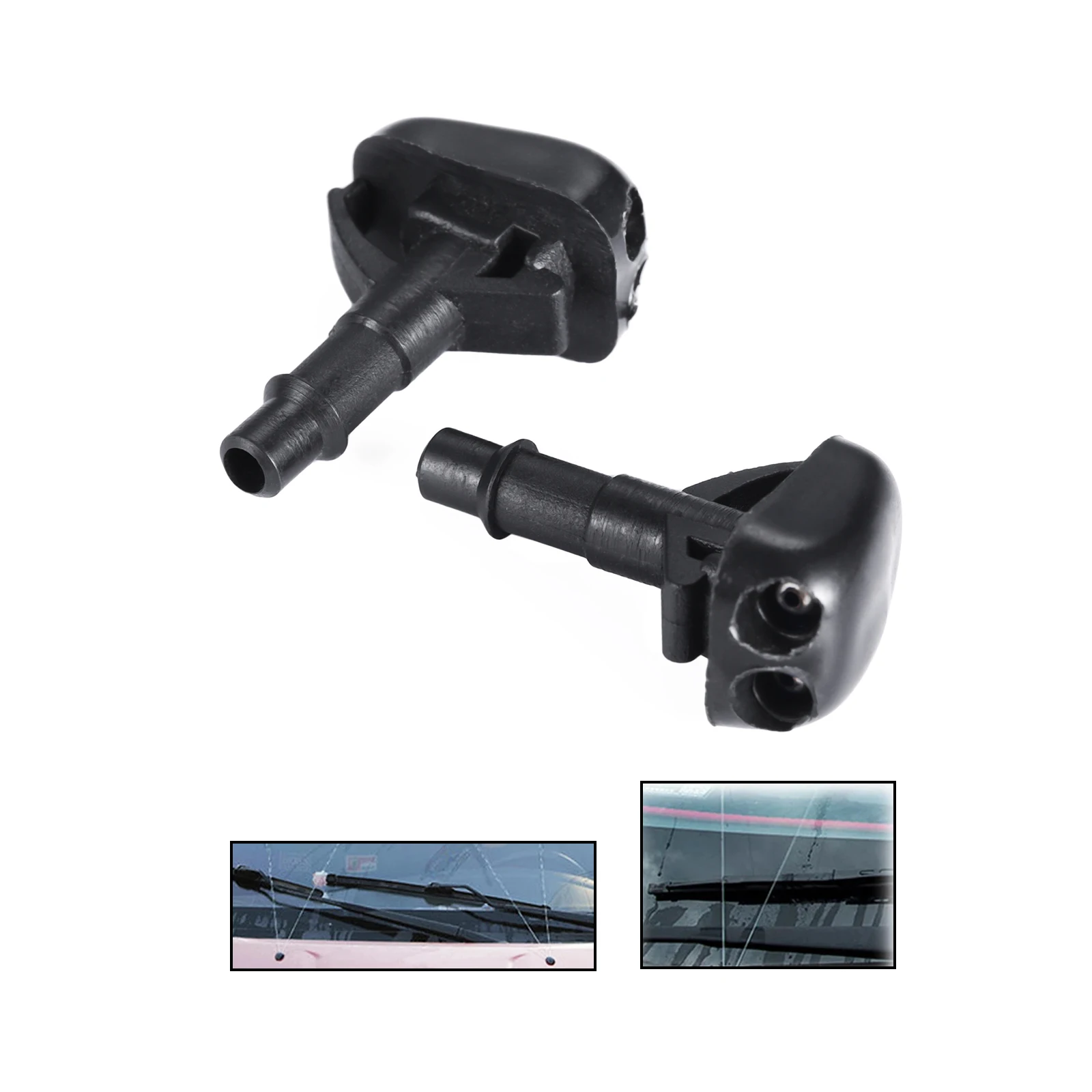 2Pcs Front Windshield Wiper Washer Jet Nozzle for Mitsubishi