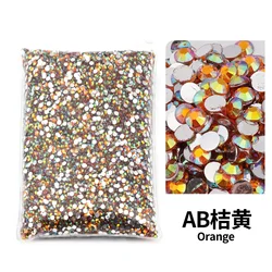 Vibrant Red Resin Flat Back Rhinestones - Bulk Wholesale - 5mm SS20 - 3000pcs (Orange AB)