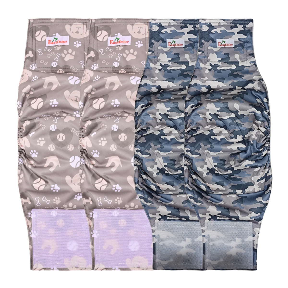 4PCS Washable Male Dog Diaper Reusable Nappy Belly Band Wrap Physiological Sanitary Pants Incontinence And Training Diapers dog diapers pet diapers dog nappies