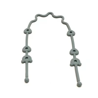 Chaîne sucette pour bébé avec sangles sécurité, support en Silicone, accessoire poussette chaise haute, sangle 2