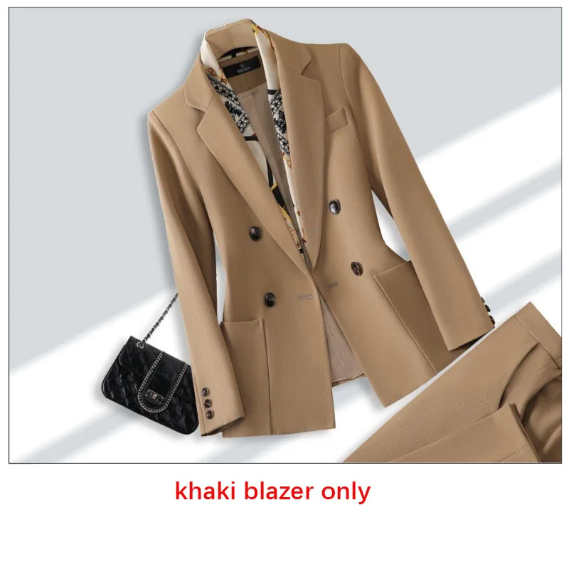 Tesco Autumn Women's Suit Set Solid Blazer Pants 2 Piece Set Office Lady Streetwear Suit Clothes Formal Outfits blazer mujer