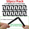 Sprycle 50pcs 4/7mm 3/5mm Tubing Hose  Joint Drip Irrigation KIT Barbed Tee Cross Eng Plug Adapter for Garden Water Connector 4