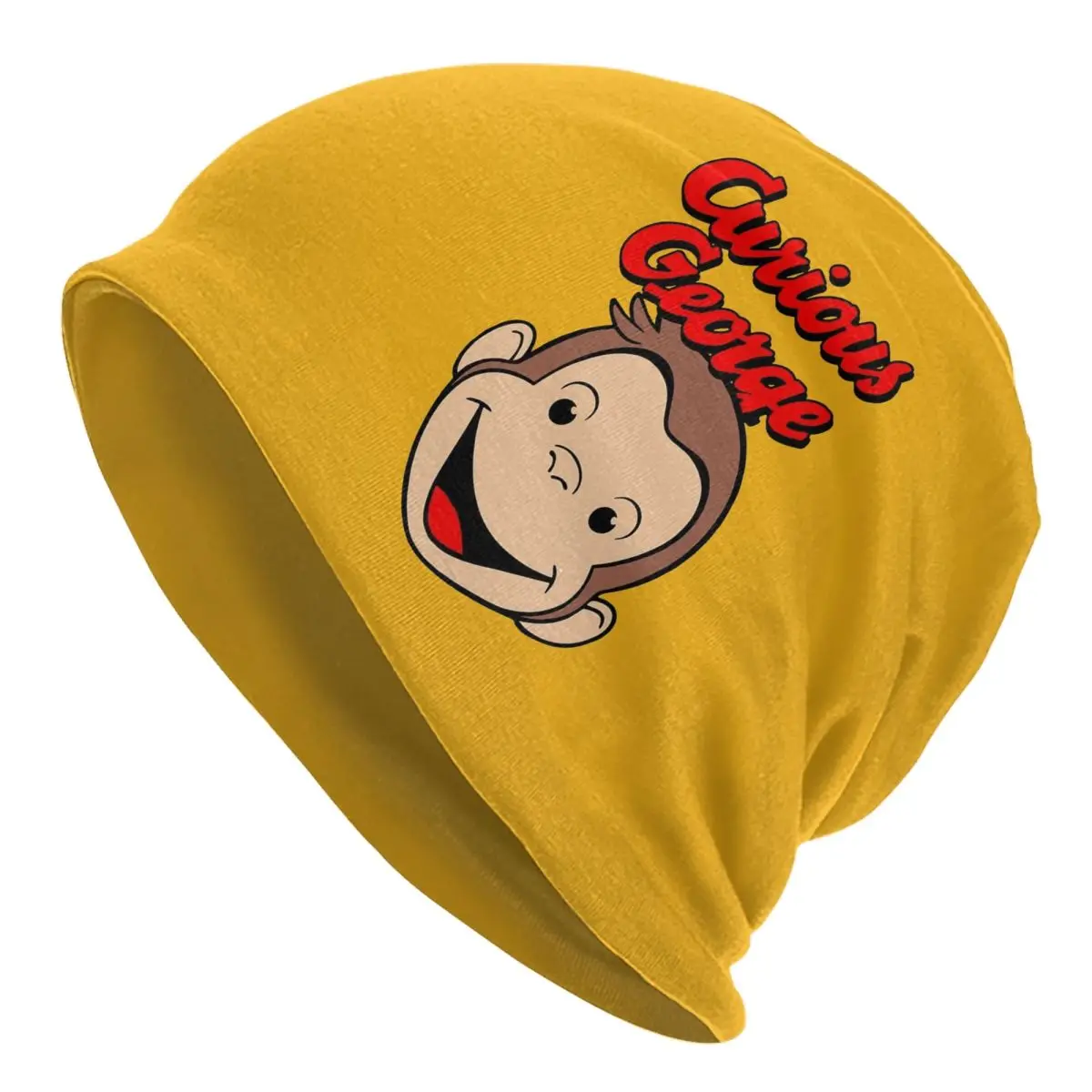 Brown Monkey Cartoon Cute Anime Bonnet Hat Autumn Street Funny George Skullies Berretti Cappello Unisex Warm Multifunzione Cap
