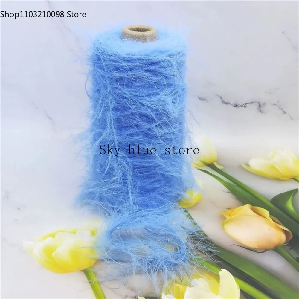 250g Soft Long Hair Imitation Mink Velvet Double-sided Mink Velvet Yarn 8cm Imitation Mink Fur Sweater Doll Crochet Knitted Yarn 5