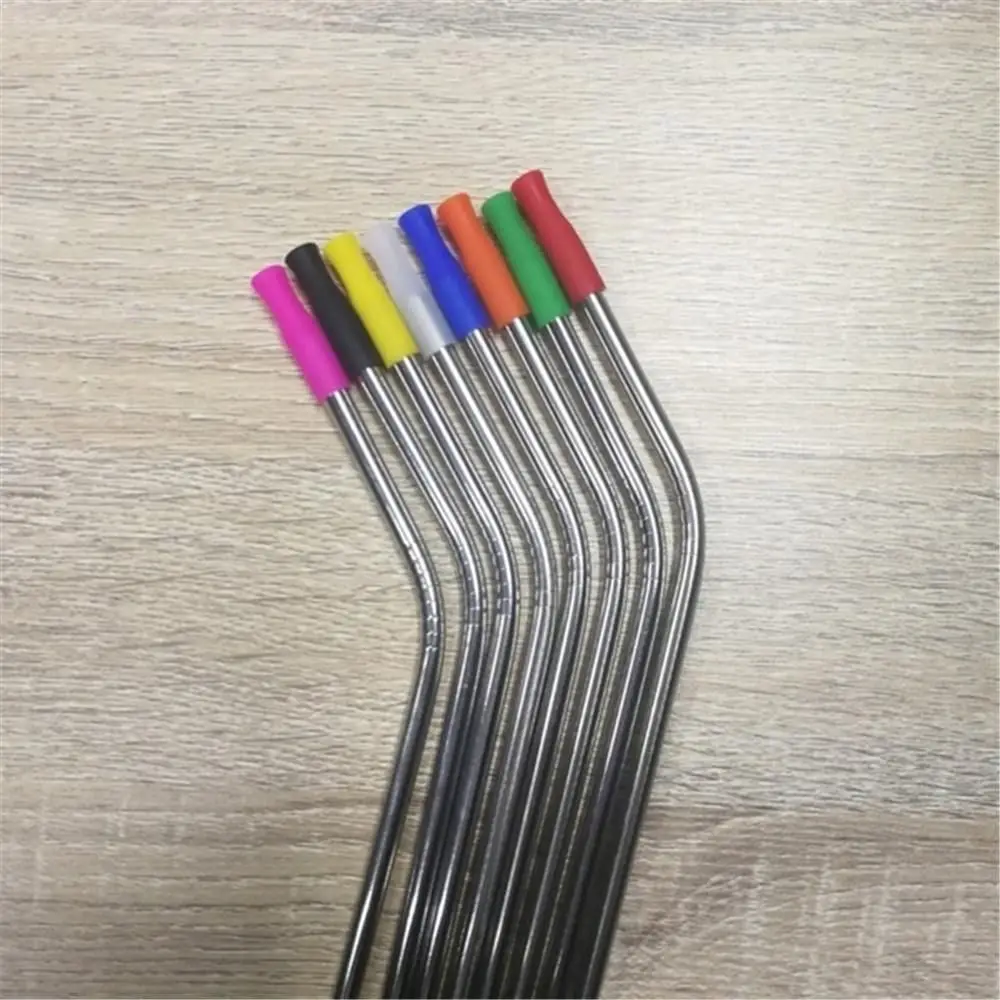 Caps Anti Burn Teeth Protector Bar Reusable Silicone Straw Sleeve Food Grade Accessories Silicone Tip 10/20pcs 6mm/8mm