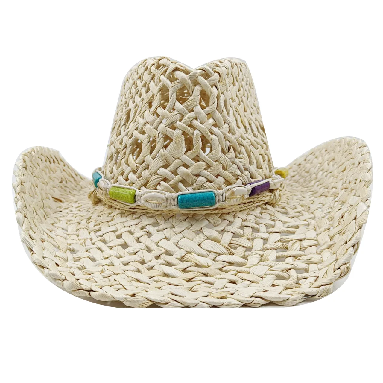 

Gorras para hombres corn husk straw hat Western cowboy hat Spring/Summer Panama sun hat Vintage elegant denim jazz hat