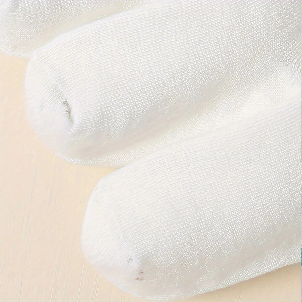 10 Paar Kindersocken mit Herz-Design, schwarze und weiße Sportsocken für Mädchen, Wadenlange Socken für Frühling, Sommer, Herbst. – Detail 7