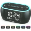 Digital Alarm Clock Radio with Dual Alarm, Night Light, and Bedside Convenience for Phone-Free Wake-up