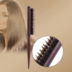 Wood Handle Natural Boar Bristle Hair Brush Fluffy Comb Hairdressing Barber Hair Styling Tools Hair Combs Hair Accessories