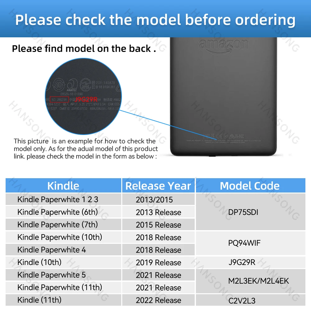 Flip E-book Shell para Kindle Capa para Kindle Capa Protetora Capa para E-book Dp75sdi Pq94wif J9g29r M2l3ek M2l4ek C2v2l3 Dp75sdi - Imagem 6