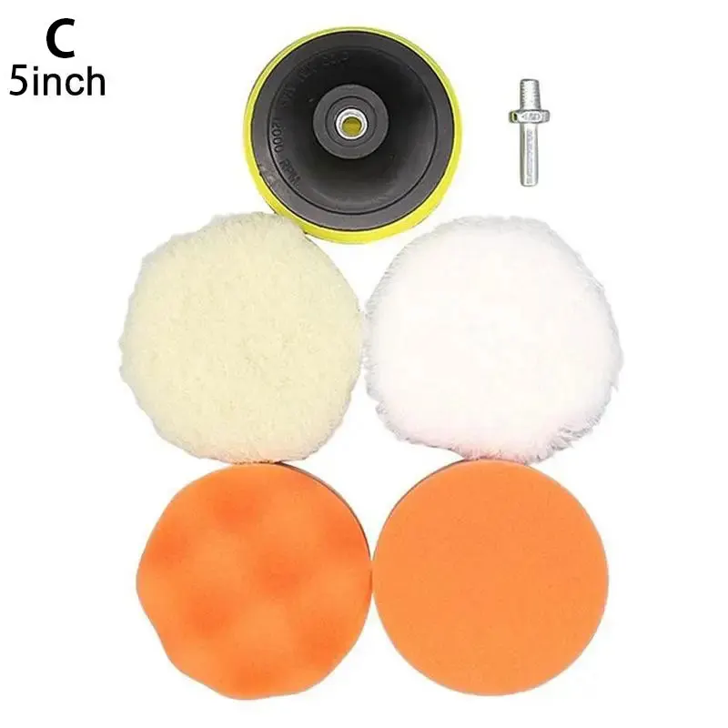 Car Polishing Pad Soft Wool Pad Waxing and Polishing Locomotive Body Disc Cleaning Scratch Removal Tool 3/4/5 Inch
