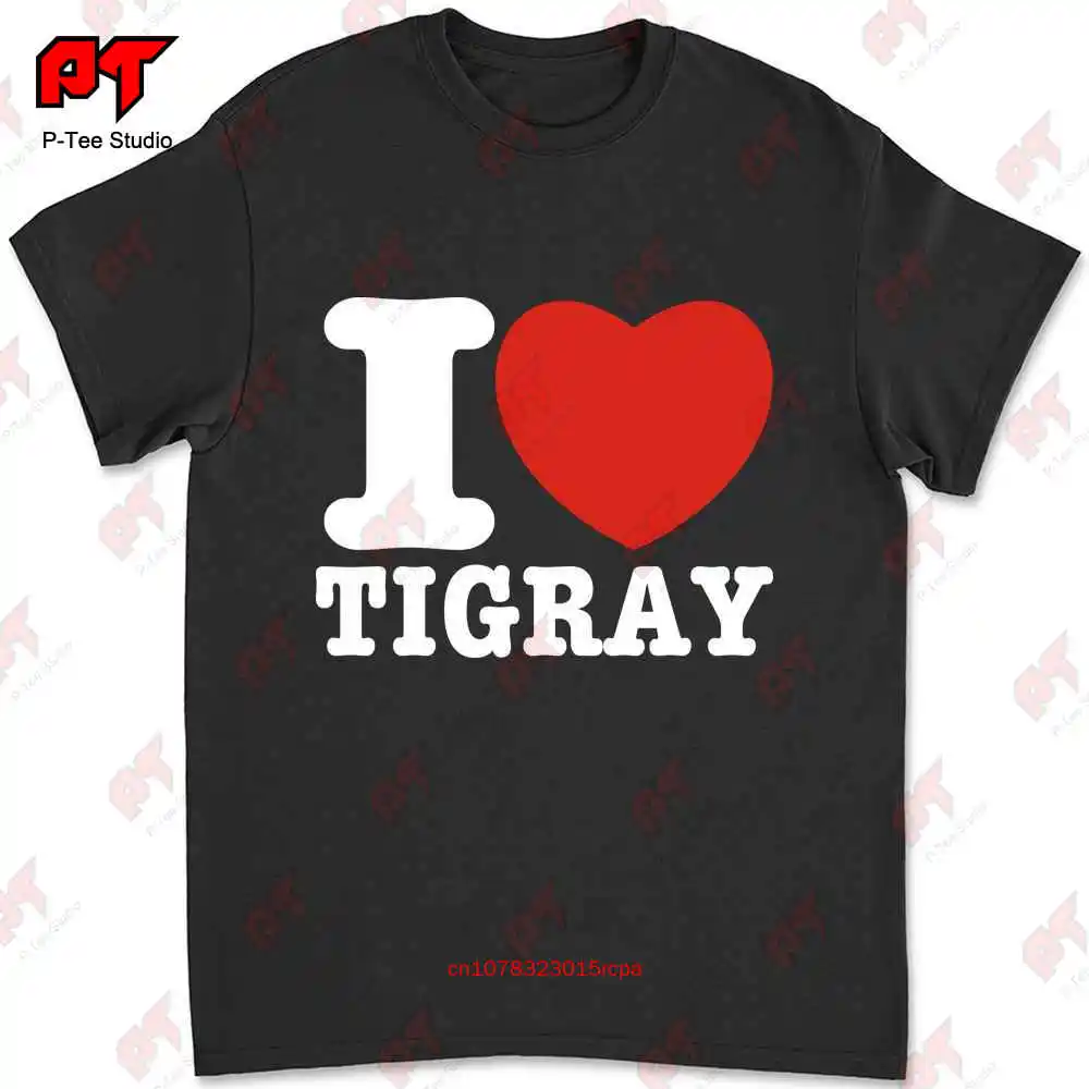 

Футболка YU5Q с надписью «I Love Tigray Bold»
