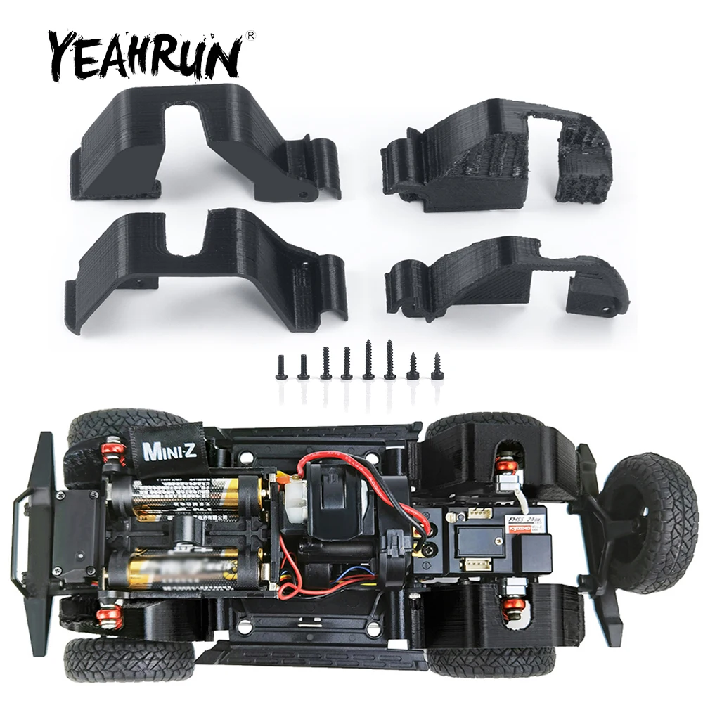 Yeahrun 3D Stampa Plastica Anteriore Posteriore Interno Parafango Pozzetti Parafango Per Kyosho Miniz 32521 1/24 Rc Crawler Accessori Auto Parti