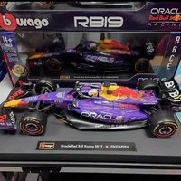Original 1:18 Bburago Red Bull RB19 Las Vegas RB19 Miami Alloy Miniature Diecast Models Formula 1 Cars Desktop Toy Birthday Gift 1