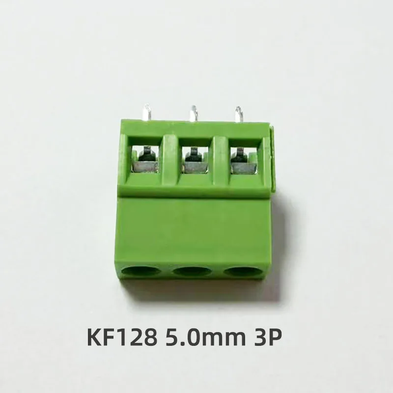 XYQ 10PCS KF128 3.81mm 5.0mm 나사형 PCB 단자 2핀 3핀 300V 10A PCB 나사 단자 블록 커넥터 연결 가능