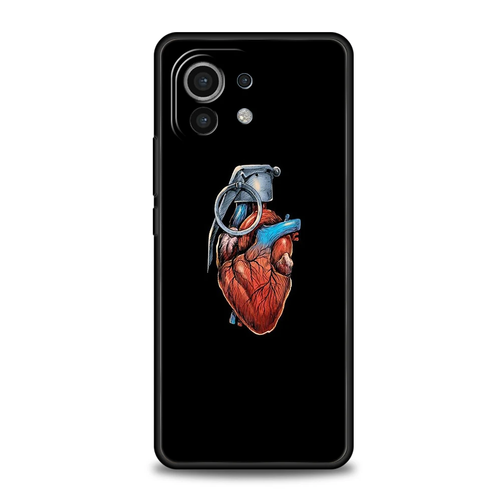 Herz Kunst Handy hülle für Xiaomi Poco F4 F3 X3 X4 X5 GT NFC M3 M4 11 Ultra 12 12T 13 Note 10 Pro Lite 5G Silikon hülle Capas Tasche – Detail 1