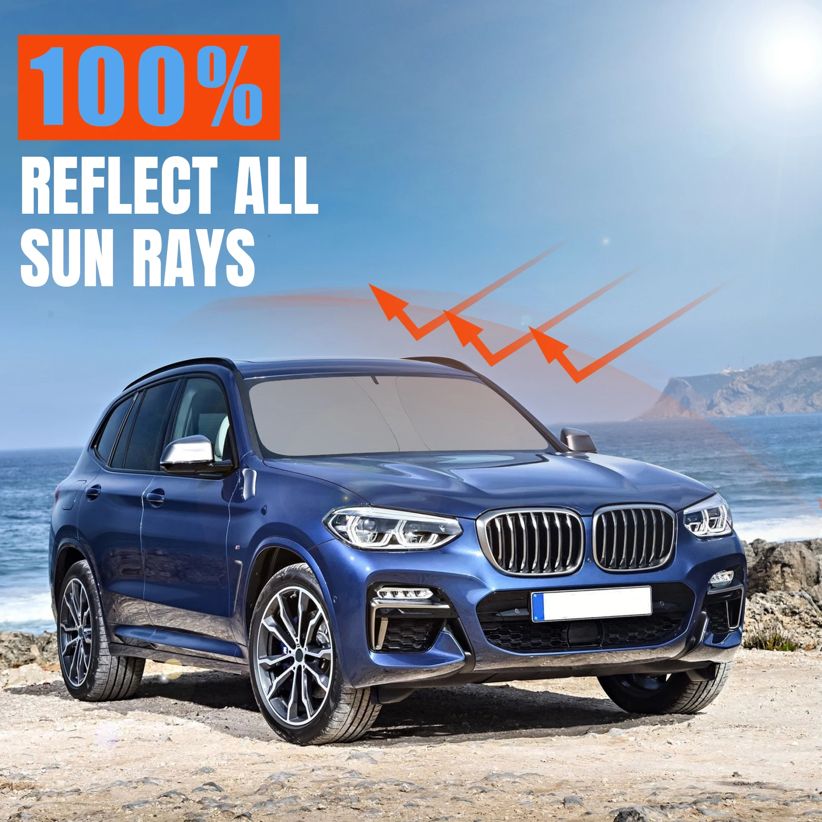 Car front windshield sunshade accessories For BMW X3 2011 2012 2013 2014 2015