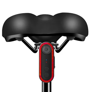 EMECE-1080P Videocamera per registratore per bici senza luce per visione a 150 gradi Interconnessione del telefono Telecamera per retrovisione a prova di acqua