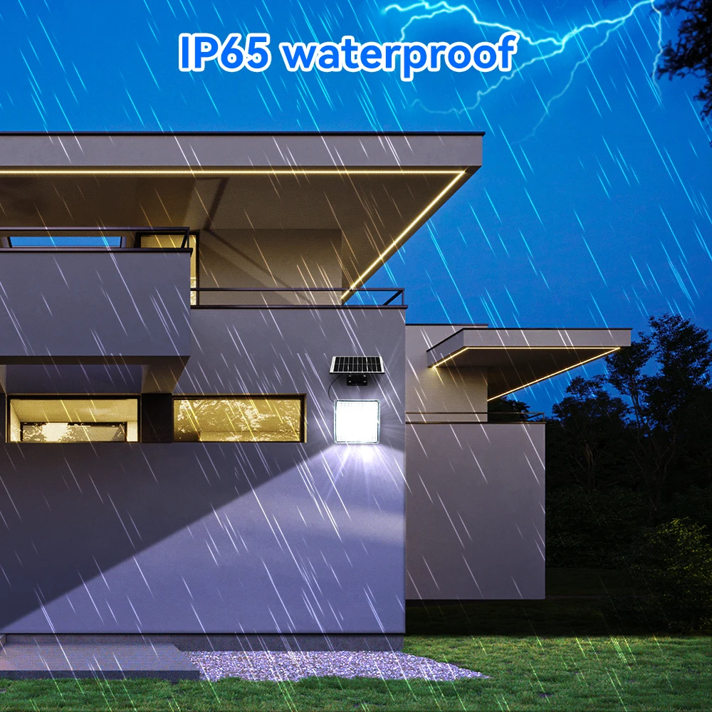 2er-Pack/1 Set LED Solarleuchten für Außen mit Bewegungssensor, Sicherheitsflutlicht IP65 Wasserdicht für Terrasse, Garten und Garage – Detail 31