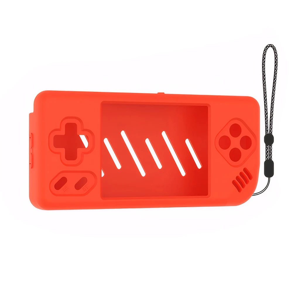 Silicone Protective Case Sochkproof Soft Case Cover Anti-Scratch with Lanyard for ANBERNIC RG28XX 2.83inch Handheld Game Console