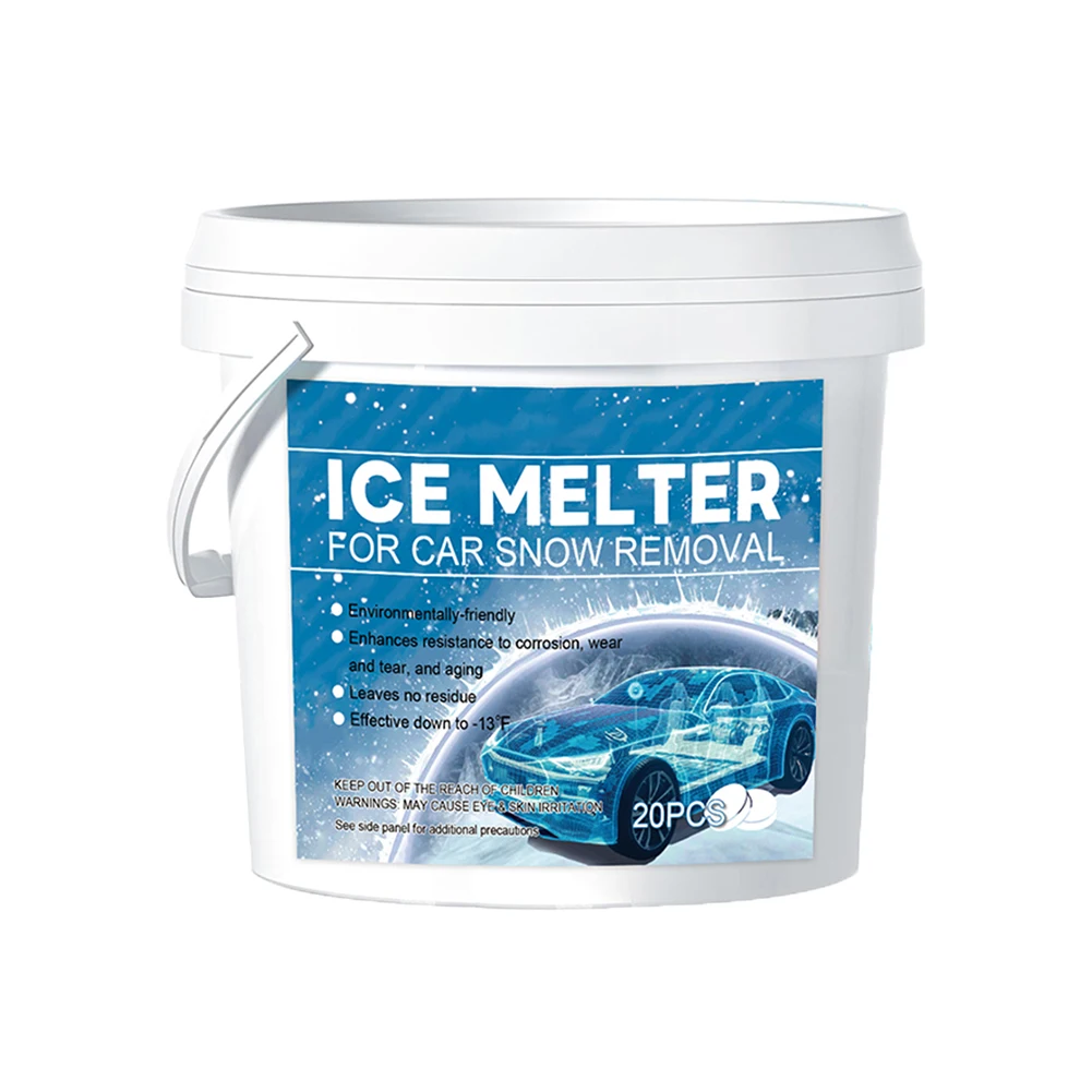 Effective Car Snow Melting Effervescent Tablets Pet Safe Snow Melter Quick Installation Winter Car Care Solution snow melting agent particles safe melting of ice deicing particles prevent secondary icing car deicin family snow removal