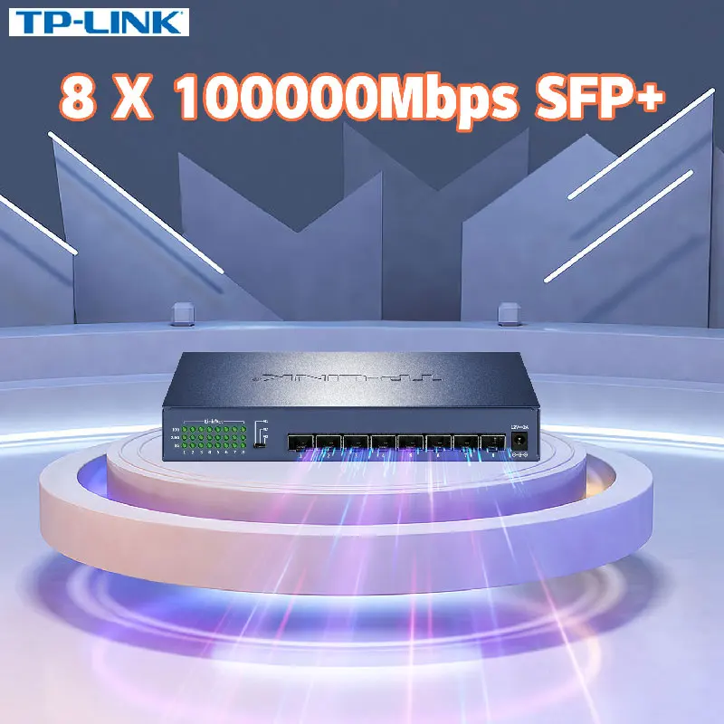

Hot Sale TP-LINK 8port SFP+ 10 Gigabit All Optical Port Switch Plug and Play TL-ST1008F Antminer 10g Gigabit Fibra