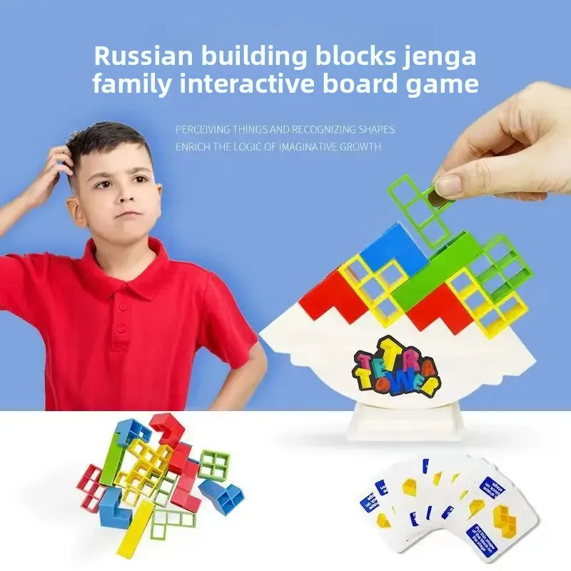 Tetra Tower Balance Stacking Blocks Game Board Games For 2 Players+