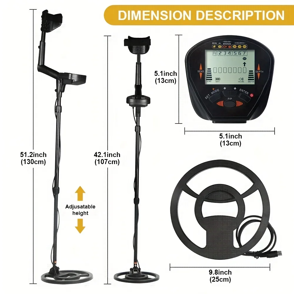 High Precision MD-830 Gold Metal Detector Coil Underground Professional Waterproof Metal Hand Archaeology Held Detector