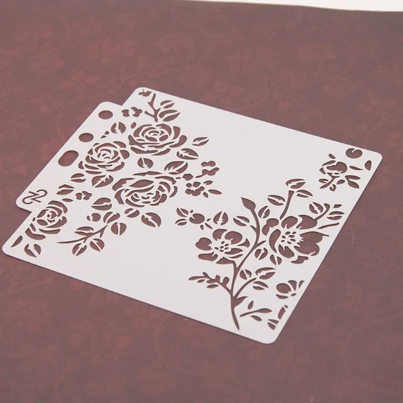 Stencils Template Painting Scrapbooking Embossing Stamping Album Card DIY Flower