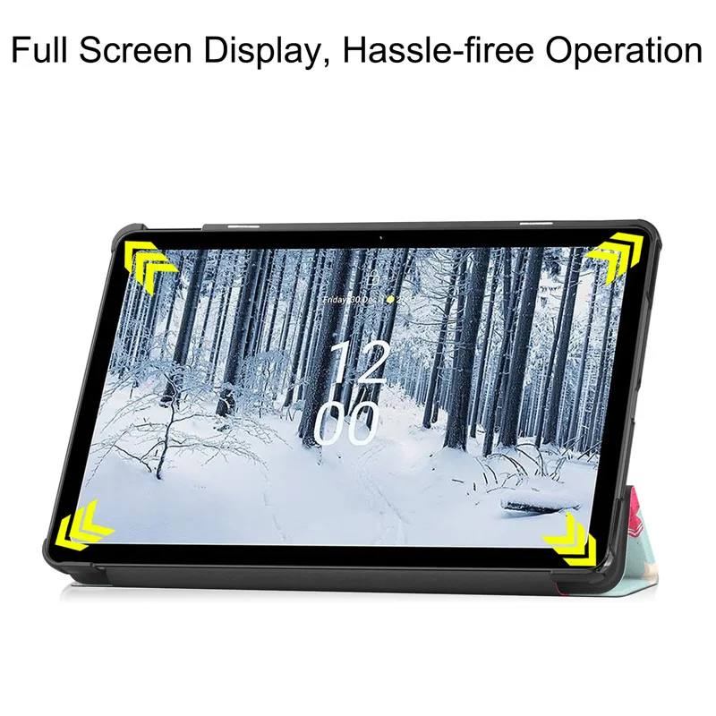 Premium PU Leather Tri-Folding Smart Case for Nokia T21 10.4 Tablet