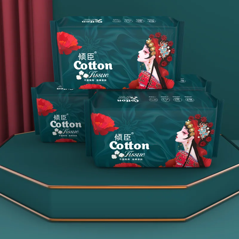

Chinese Style Disposable Face Towel Pure Cotton Tissue Remove Makeup Towel Cleaning Wash Facial Tissue