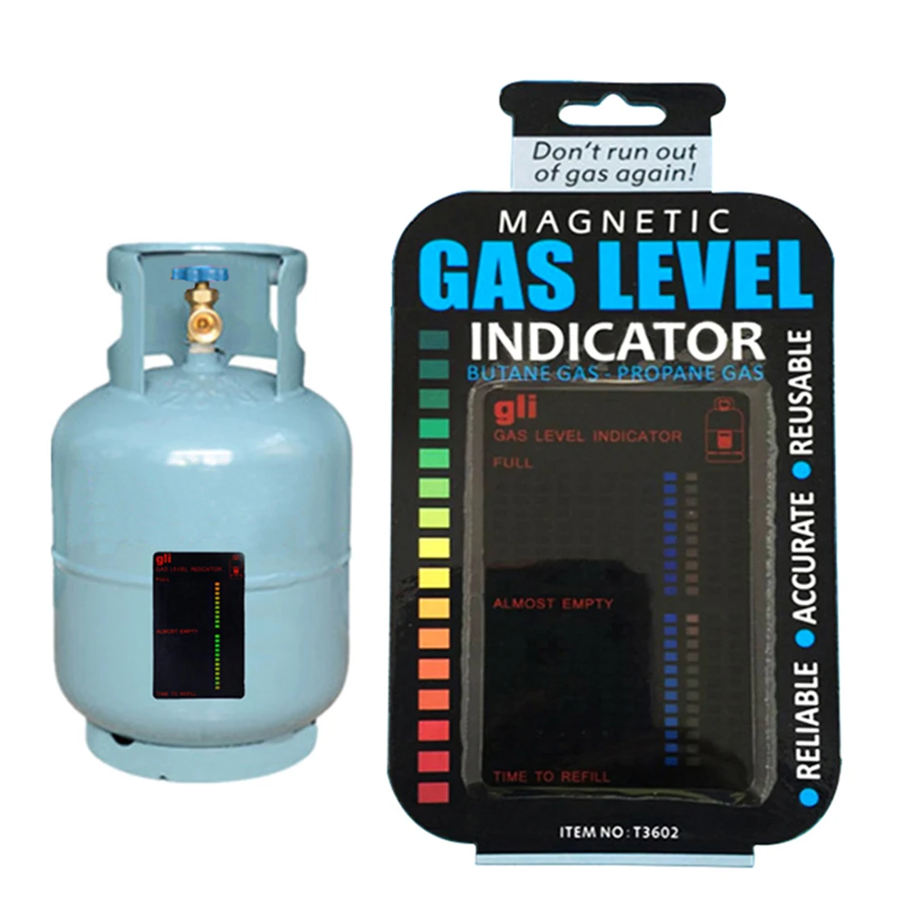 Gas tank level indicator Propane Butane LPG Fuel Magnetic Measurement Gauge Gas Pressure Test Card Bottle Temperature Measuring Stick