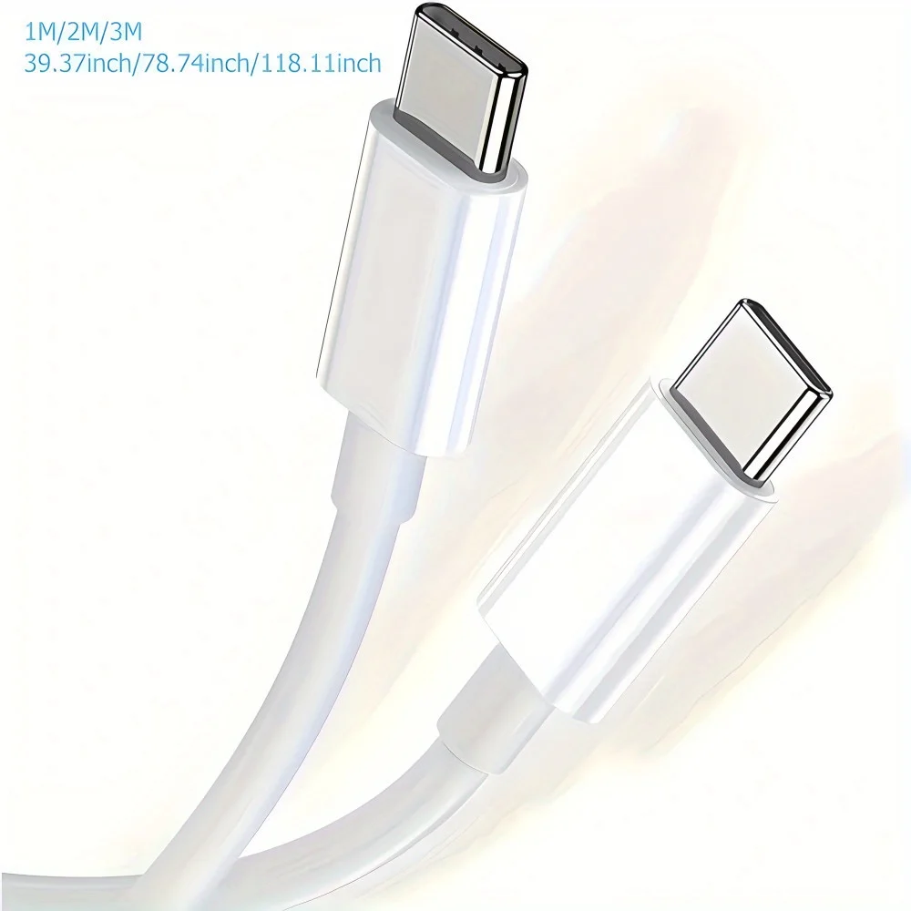 아이폰 15 충전 케이블용 5팩 60W USB C to USB C 케이블, 타입 C 고속 충전 코드, 아이폰 17/16/15Pro/Plus/Pro Max용