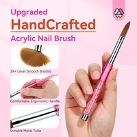 Saviland 3pcs Acrylic Nail Brush Set Professional Acrylic Brush Set for Acrylic Powder Nail Art Extension 3D Carving Nail Salon 2