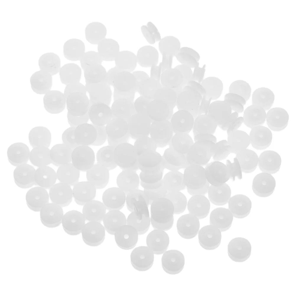 50 Pcs Mini Toys Pulley Motor Plastic Wheel for RC Airplane Multifunction Belt White DIY Model Child