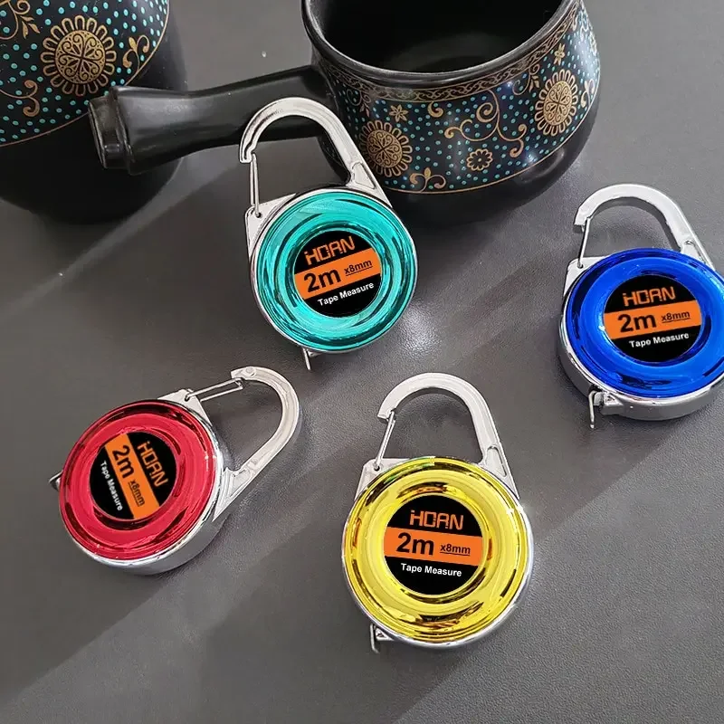 Tape Measure Measuring Tape Mini Keychain 2m Steel Delicate Small Steel Ruler Multipurpose Gift Ruler 1pc