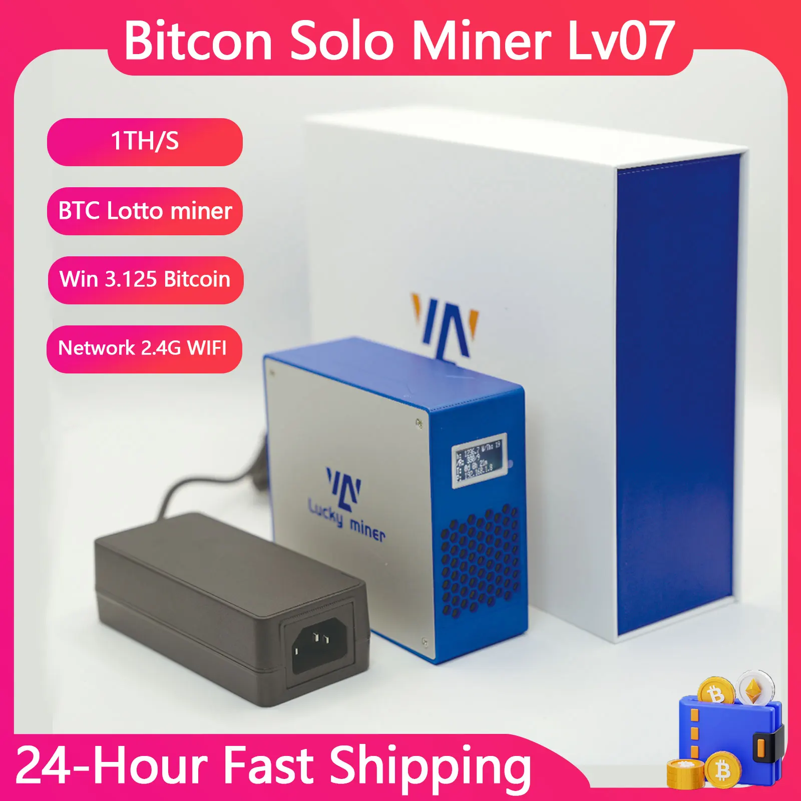 Bitcoin Miner 4PCS USB BTC Miner 40-50KH/S Solo Lottery Miner Bitcoin BTC  Miner Asic Mining Low G712 Solo Bitcoin Miner
