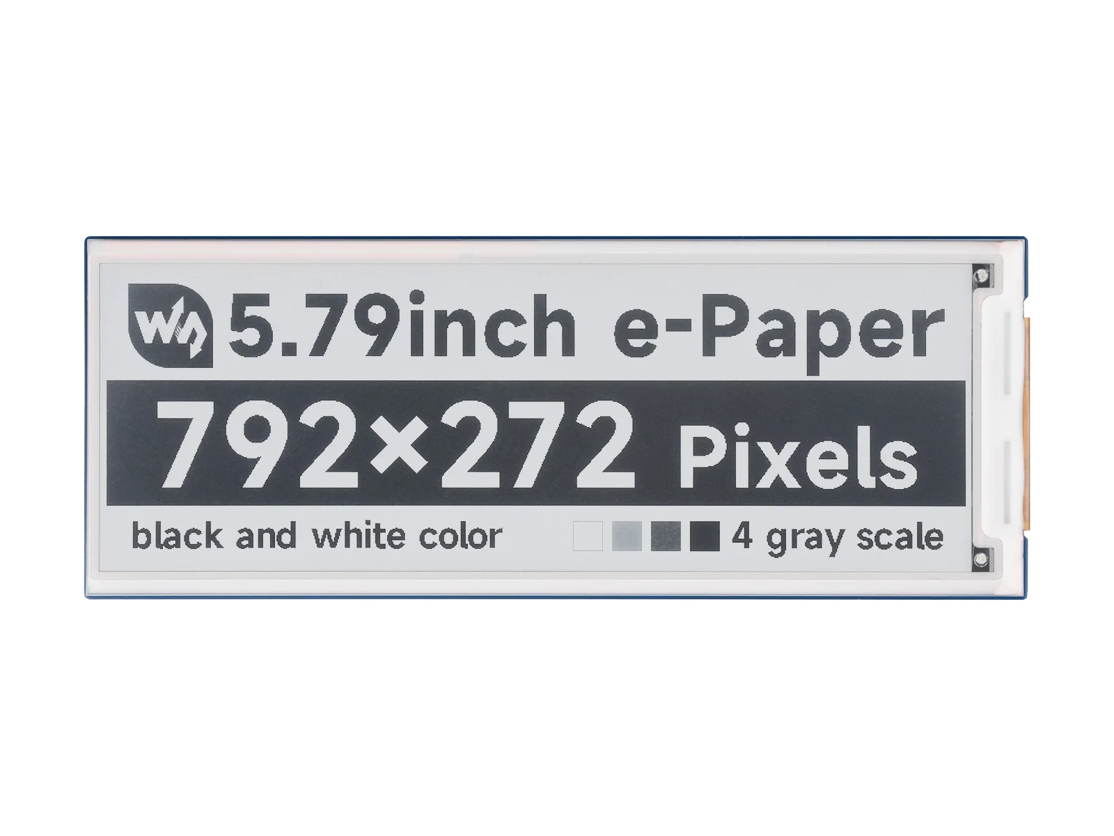 5.79inch e-Paper display Module, e-ink display, 792x272, Black/White, SPI Interface, Low Power, Wide Viewing Angle