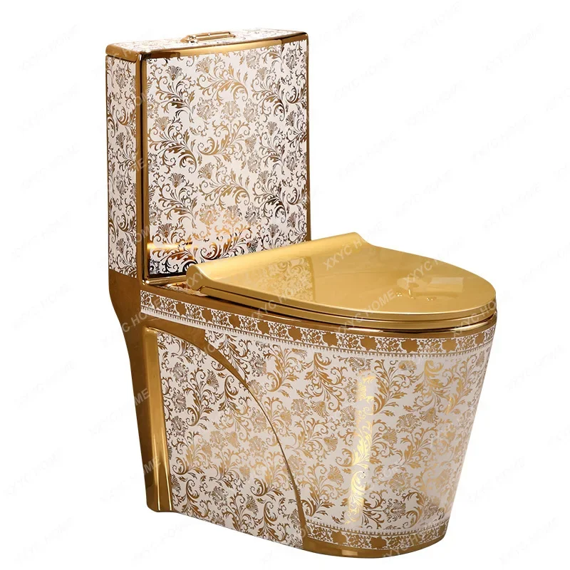 

European-Style Golden Pumping Toilet Bowl Toilet Home Creative Personalized Color Toilet inodoro portátil camping