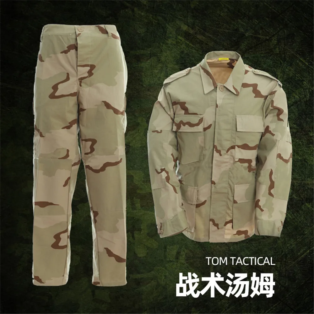 Desert Combat Uniform DCU Battle Dress Uniform BDU Combat camouflage hunting training Old School Set Long sleeved + pants